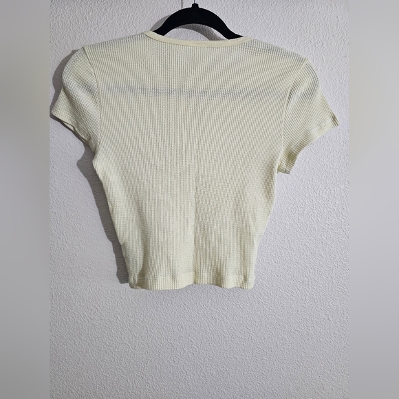 TNA Cream Ribbed Women's Top - Picture 4 of 7
